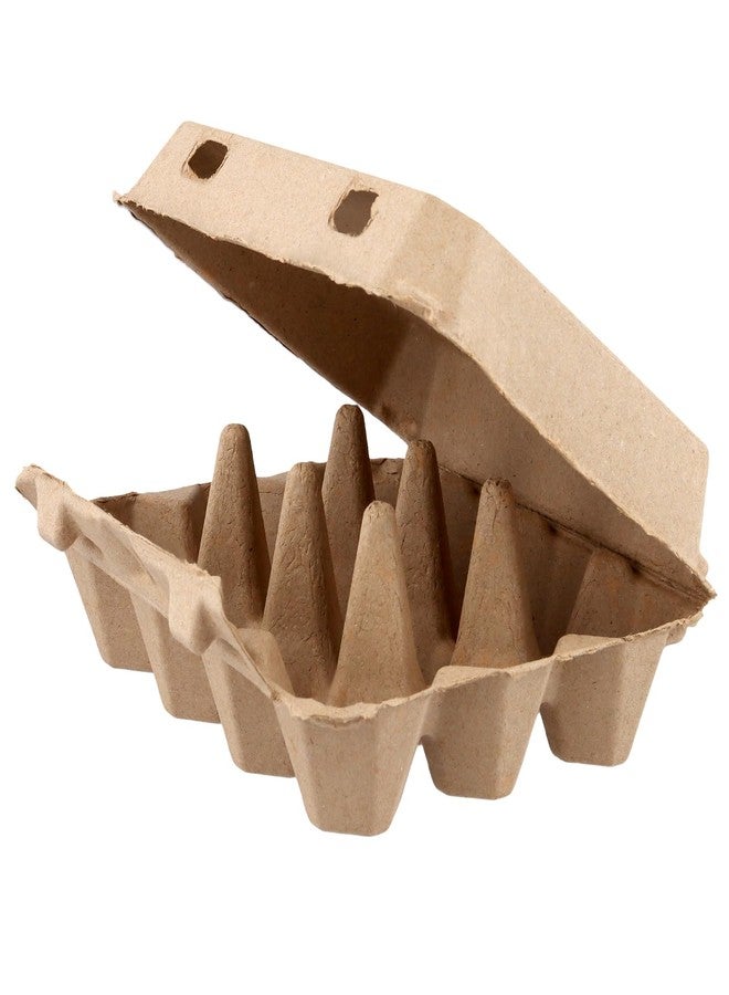 HOIGON 50 PCS 12 Cell Empty Paper Egg Cartons, Sturdy Pulp Fiber Egg Container Holder With Lids, Recycled Cardboard Egg Cartons - Image 3